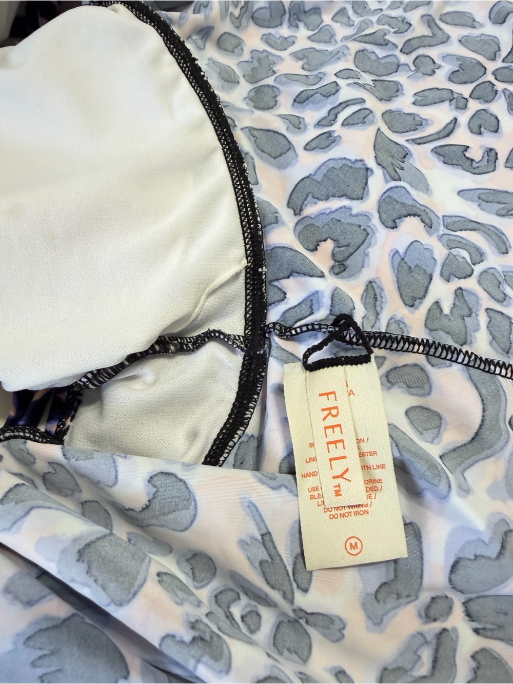 NWT Freely Leopard Print Tankini Top Pink Purple Swim Top A-Line Flowy - Picture 5 of 6